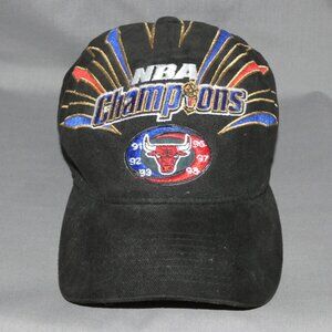 Chicago Bulls Embroidered Black NBA Champions Cap 1998 NBA Finals